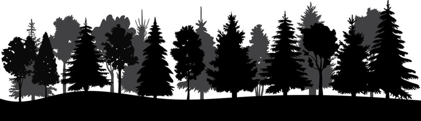 silhouette forest , design vector isolated