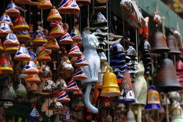 souvenir shop in the city - bells on the front door