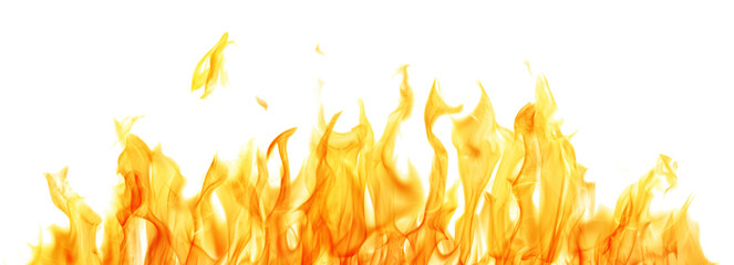 orange long stripe of fire on white