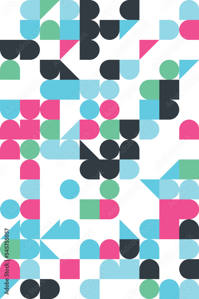 Poster abstract geometrical pattern. vector illustration
