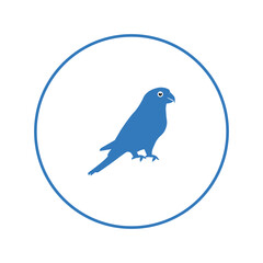 Cute parrot animal bird icon | Circle version icon |