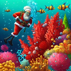 Santa Claus Scuba Diving