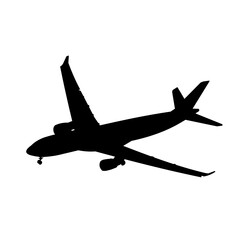 Passenger plane silhouette