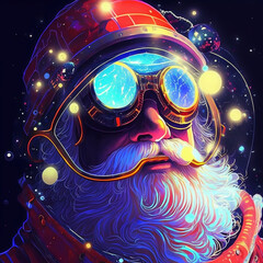 Cyber punk Santa Claus.