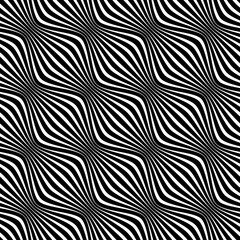 Vector seamless texture. Modern geometric background with wavy lines.