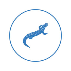Amphibian animal tiger salamanders icon | Circle version icon |