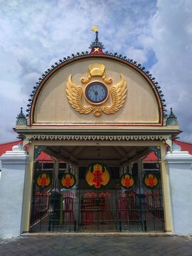 A mosque gate looks sturdy 