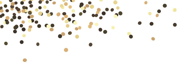 Gold confetti background, isolated on transparent background