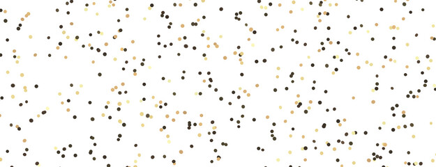 Golden serpentine confetti on transparent background. luxury isolated