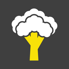 Broccoli isolated vector icon. Vegetable sign