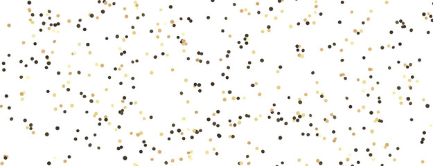 Golden serpentine confetti on transparent background. luxury isolated