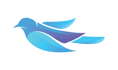 colorful modern bird logo template