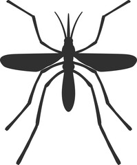 Mosquito black silhouette icon
