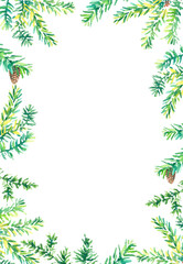 Christmas Poster - Illustration. Vector illustration of Christmas Background with branches of christmas tree