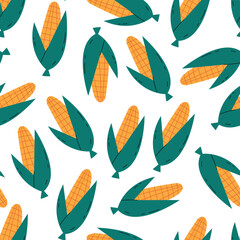 Corn seamless pattern abstract design element concept illustration