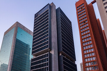 Brazil building next to other buildings on Avenida Paulista, Sao Paulo