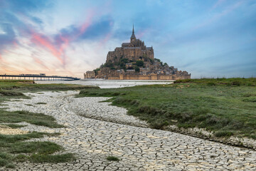 Mont Saint-Michel a former male Benedictine monastery, Normandy, France