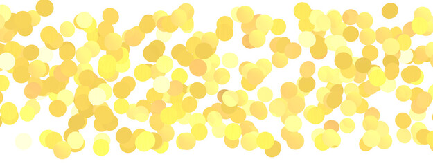 Golden serpentine confetti on transparent background. luxury isolated