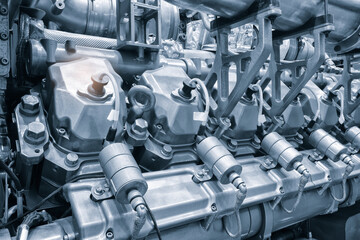 Modern high-tech and efficient engine, gas diesel generator