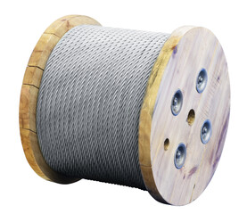 A bay of Large diameter electric cable. Electric tools for construction works