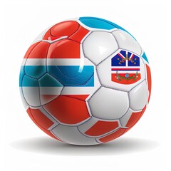 football ball with the national flag of Herm ball with white background