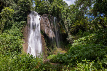 Waterfall in Guadalajara national park (Cuba)