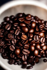 Coffee Beans Roasted Close Up