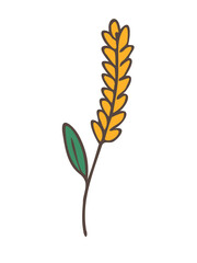 Plant drawing, modern design. Abstract Plant Art design for print, cover, wallpaper. PNG illustration