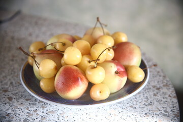 white cherry berry and sweet peach