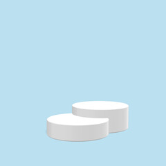 white round podium 3d illustration for product advertisement and promotion brochure