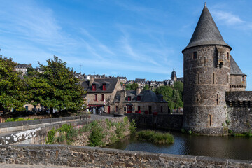 Fototapeta na wymiar The castle of Fougeres in Brittany, France