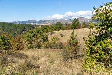 Autumn view of Nishava river gorge, Bulgaria