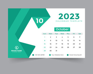 desk calendar template for new year 2023