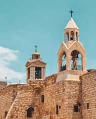 Church of the Nativity,bell tower of the church,Bethlehem Palestine