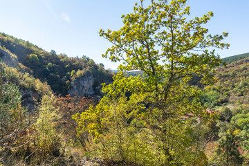 Autumn view of Nishava river gorge, Bulgaria