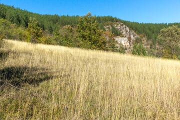 Autumn view of Nishava river gorge, Bulgaria