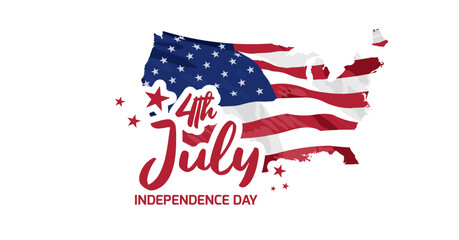 Fourth of July, independence day banner