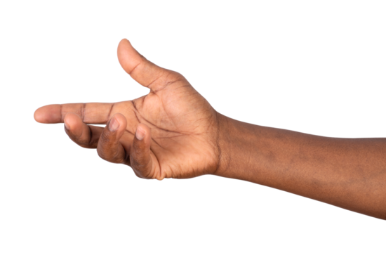 Helping hand. Man extending arm to give or ask for support and care