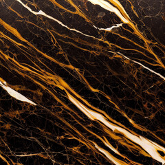 Fototapeta na wymiar abstract black marble background with golden veins, japanese kintsugi technique, fake painted artificial stone texture, marbled surface, digital marbling illustration