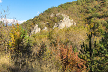 Autumn view of Nishava river gorge, Bulgaria