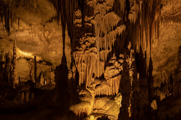 unusual relief of the cave walls