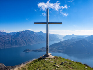 Landscape of Lake Como from Mount Crocione