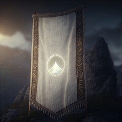 White fantasy banner dawnstar