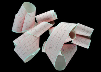 Cardiogram recorder on paper tape