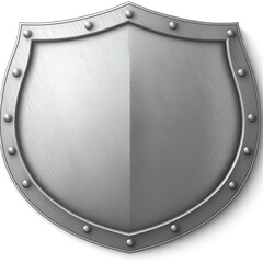 shield icon on white. 3d rendering.