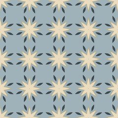 Abstract floral holiday seamless pattern. Floral ornamental texture. Artistic mosaic background