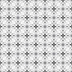 Abstract floral holiday seamless pattern. Line arabesque ornamental texture. Artistic geometric mosaic background in arab orient style. 