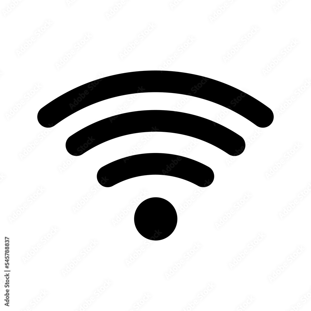 Poster wireless connect icon. signal icon in flat design. black symbol of internet connection. vector illus