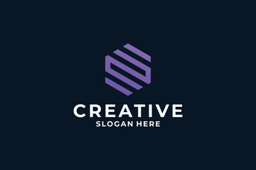 Fototapeta premium Creative initial letter N logo design with smart combine.