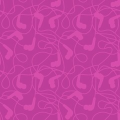 Music technology seamless headphones earphones cartoon pattern for wrapping paper and kids clothes print